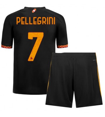 Maillot de foot AS Roma Lorenzo Pellegrini #7 Troisième enfant 2023-24 Manches Courte (+ pantalon court)